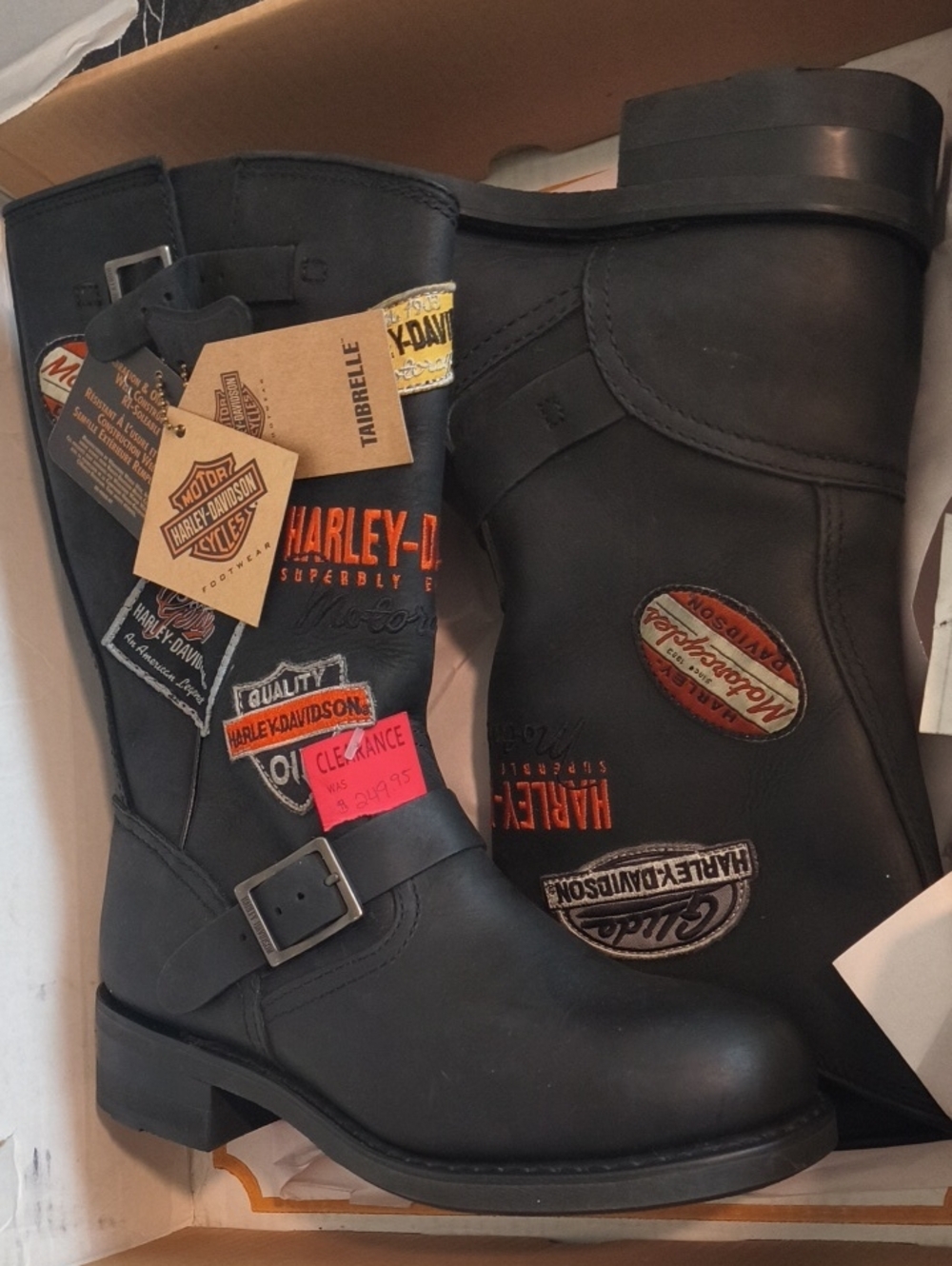 Harley-Davidson Brooklyn Patch Women's Leather Boots Sz 9 SOLD OUT EVERYWHERE! - Picture 7 of 14